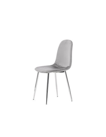 Matstol Eva, Ljusgrå/Silver