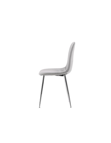 Matstol Eva, Ljusgrå/Silver