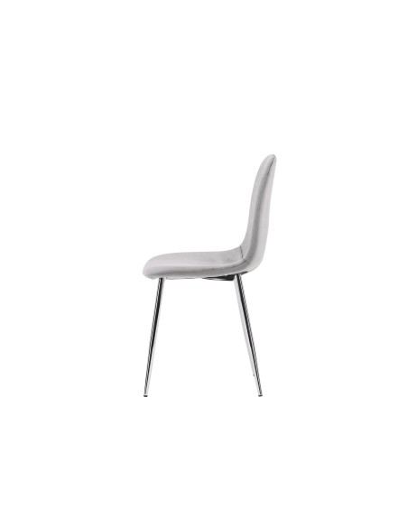 Matstol Eva, Ljusgrå/Silver