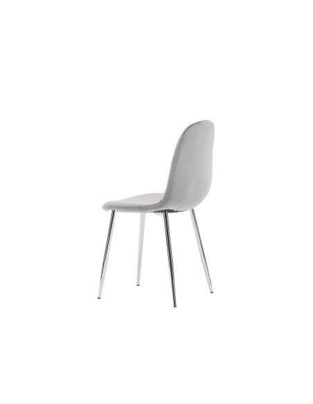 Matstol Eva, Ljusgrå/Silver