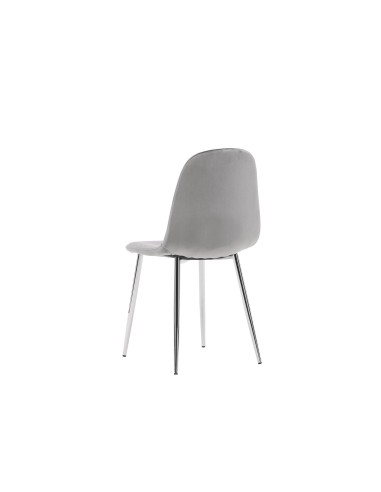 Matstol Eva, Ljusgrå/Silver