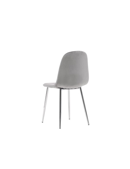 Matstol Eva, Ljusgrå/Silver
