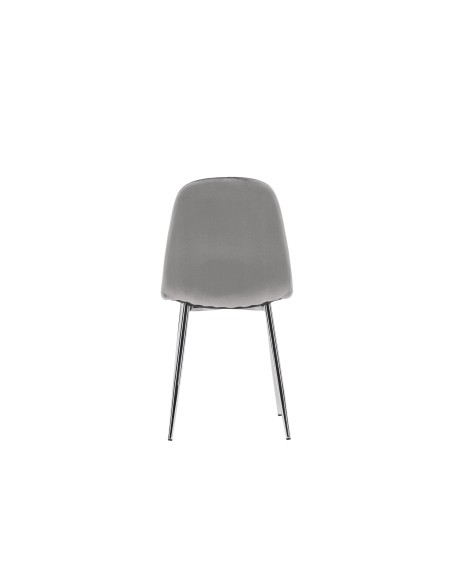 Matstol Eva, Ljusgrå/Silver