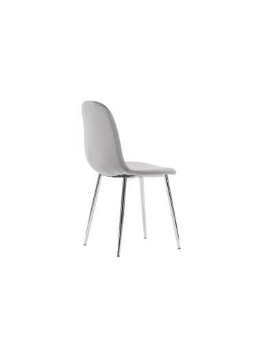 Matstol Eva, Ljusgrå/Silver