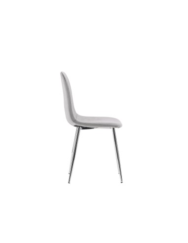 Matstol Eva, Ljusgrå/Silver