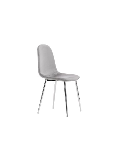 Matstol Eva, Ljusgrå/Silver