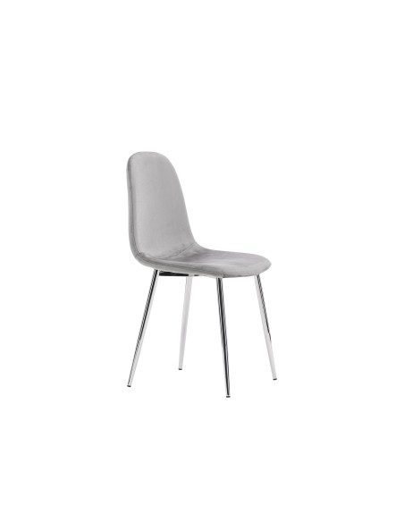 Matstol Eva, Ljusgrå/Silver