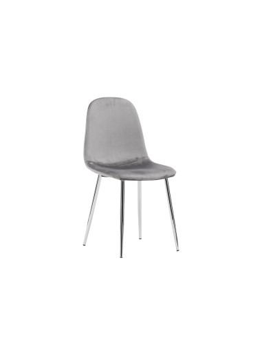 Matstol Eva, Ljusgrå/Silver