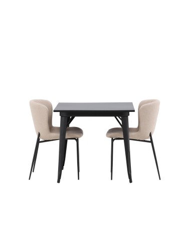 Matgrupp Tempe med Modesto matstolar, 80 × 80 cm