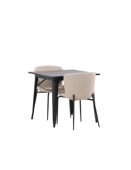 Matgrupp Tempe med Modesto matstolar, 80 × 80 cm