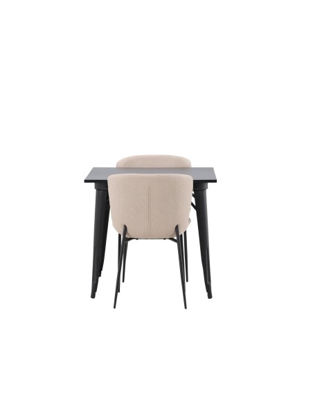 Matgrupp Tempe med Modesto matstolar, 80 × 80 cm