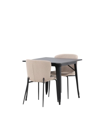 Matgrupp Tempe med Modesto matstolar, 80 × 80 cm