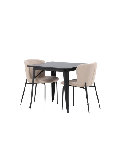 Matgrupp Tempe med Modesto matstolar, 80 × 80 cm