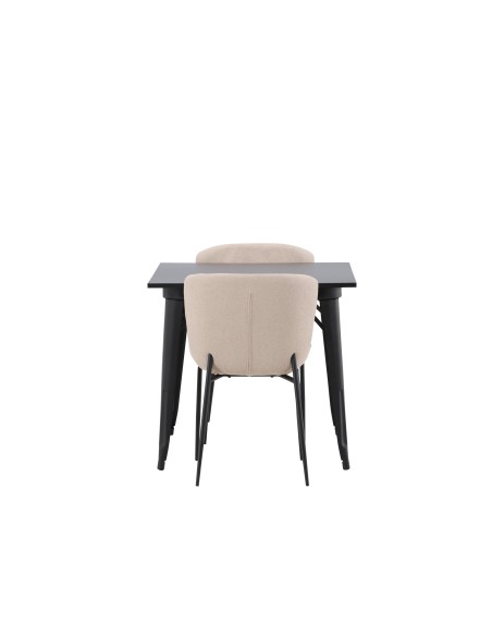 Matgrupp Tempe med Modesto matstolar, 80 × 80 cm