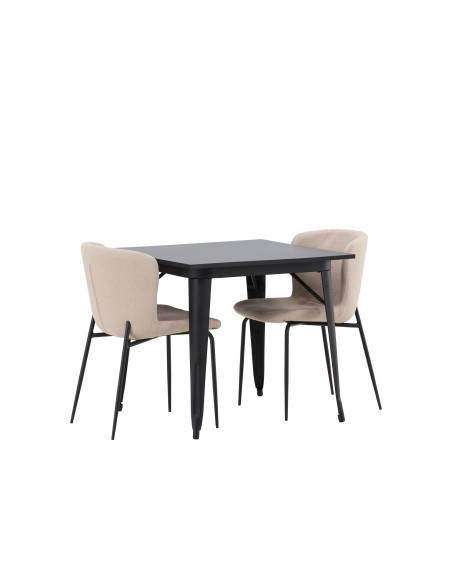 Matgrupp Tempe med Modesto matstolar, 80 × 80 cm