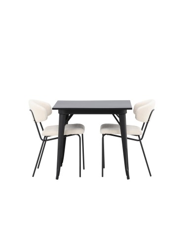 Matgrupp Tempe med Chico matstolar, 80 × 80 cm