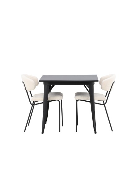 Matgrupp Tempe med Chico matstolar, 80 × 80 cm