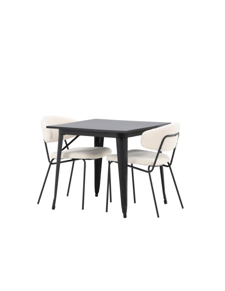 Matgrupp Tempe med Chico matstolar, 80 × 80 cm