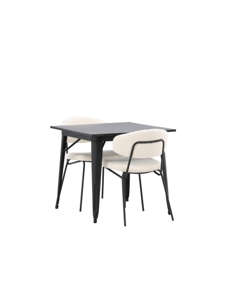 Matgrupp Tempe med Chico matstolar, 80 × 80 cm