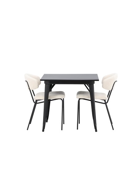 Matgrupp Tempe med Chico matstolar, 80 × 80 cm