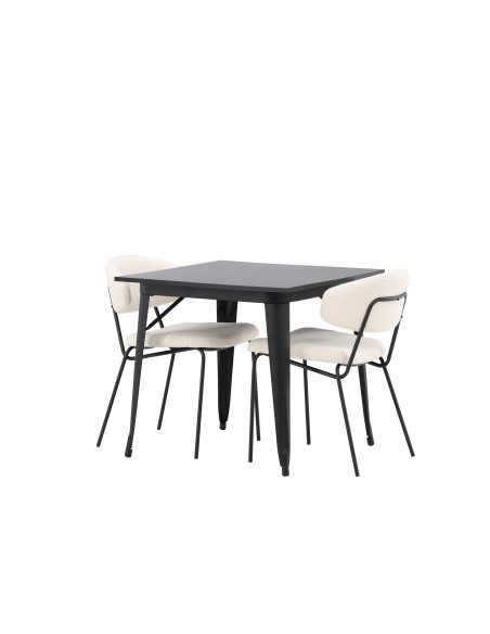 Matgrupp Tempe med Chico matstolar, 80 × 80 cm