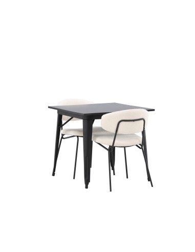 Matgrupp Tempe med Chico matstolar, 80 × 80 cm