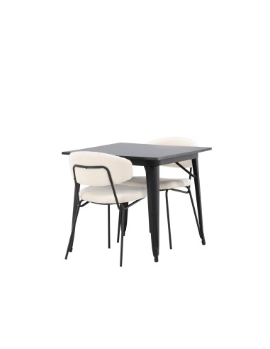 Matgrupp Tempe med Chico matstolar, 80 × 80 cm
