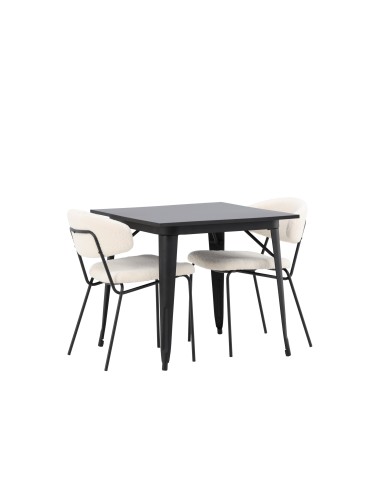 Matgrupp Tempe med Chico matstolar, 80 × 80 cm