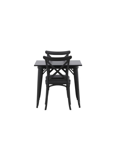 Matgrupp Tempe med Crosett matstolar, 80 × 80 cm