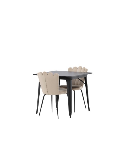 Matgrupp Tempe med Limhamn matstolar, 80 × 80 cm