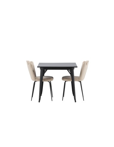 Matgrupp Tempe med Limhamn matstolar, 80 × 80 cm
