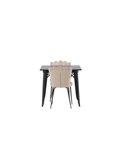 Matgrupp Tempe med Limhamn matstolar, 80 × 80 cm