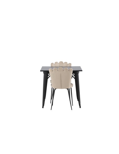 Matgrupp Tempe med Limhamn matstolar, 80 × 80 cm