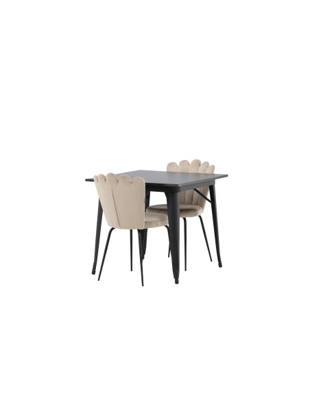 Matgrupp Tempe med Limhamn matstolar, 80 × 80 cm