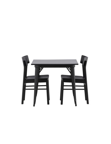 Matgrupp Tempe med Montros matstolar, 80 × 80 cm