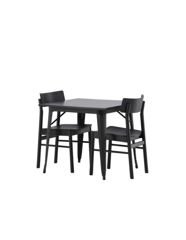 Matgrupp Tempe med Montros matstolar, 80 × 80 cm
