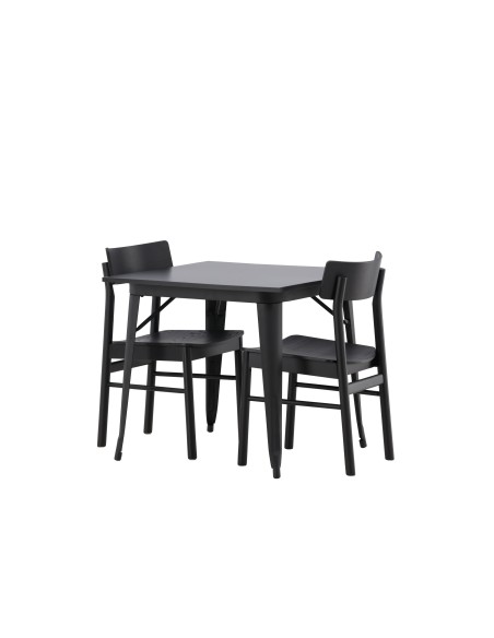 Matgrupp Tempe med Montros matstolar, 80 × 80 cm