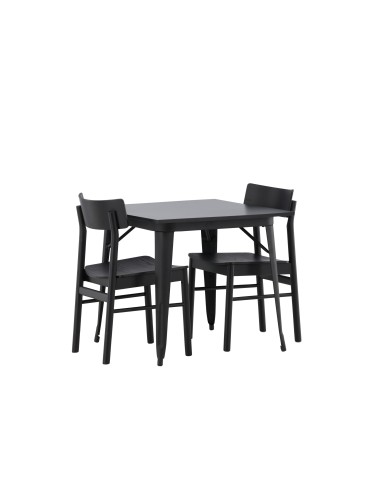 Matgrupp Tempe med Montros matstolar, 80 × 80 cm