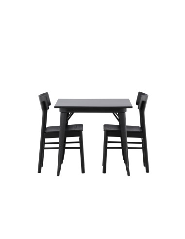 Matgrupp Tempe med Montros matstolar, 80 × 80 cm