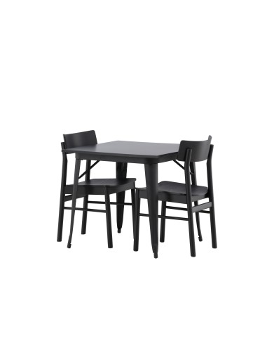 Matgrupp Tempe med Montros matstolar, 80 × 80 cm
