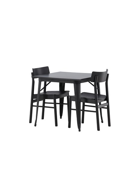 Matgrupp Tempe med Montros matstolar, 80 × 80 cm