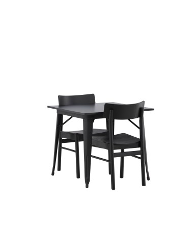 Matgrupp Tempe med Montros matstolar, 80 × 80 cm