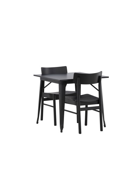 Matgrupp Tempe med Montros matstolar, 80 × 80 cm