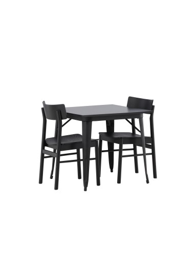 Matgrupp Tempe med Montros matstolar, 80 × 80 cm