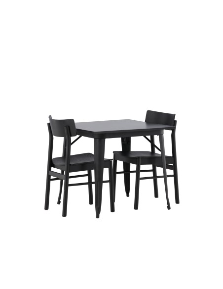 Matgrupp Tempe med Montros matstolar, 80 × 80 cm