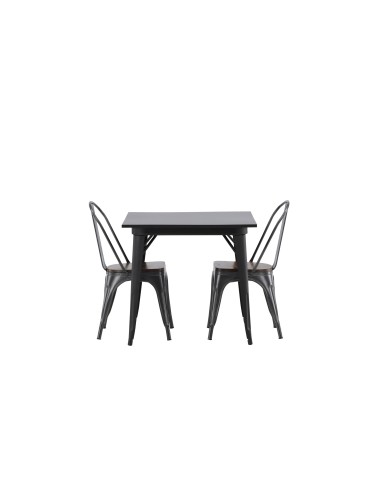 Matgrupp Tempe med Tempe matstolar, 80 × 80 cm
