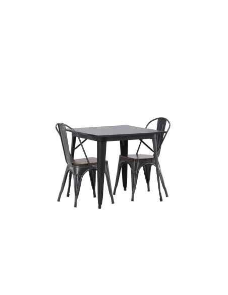 Matgrupp Tempe med Tempe matstolar, 80 × 80 cm