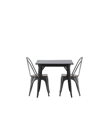 Matgrupp Tempe med Tempe matstolar, 80 × 80 cm
