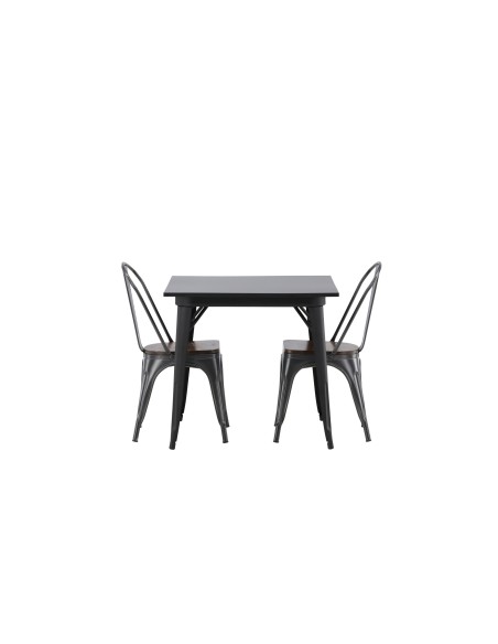 Matgrupp Tempe med Tempe matstolar, 80 × 80 cm