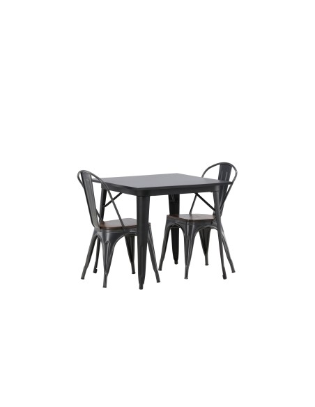 Matgrupp Tempe med Tempe matstolar, 80 × 80 cm